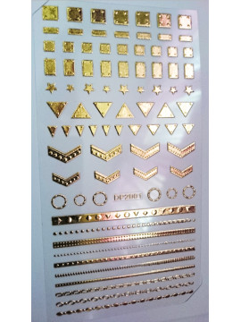 Gold flexible stickers №02