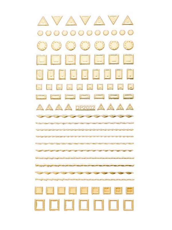 Gold flexible stickers №03