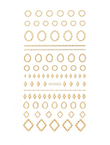 Gold flexible stickers №04