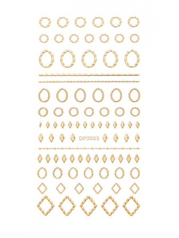 Gold flexible stickers №04