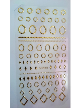 Gold flexible stickers №04