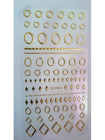 Gold flexible stickers №04