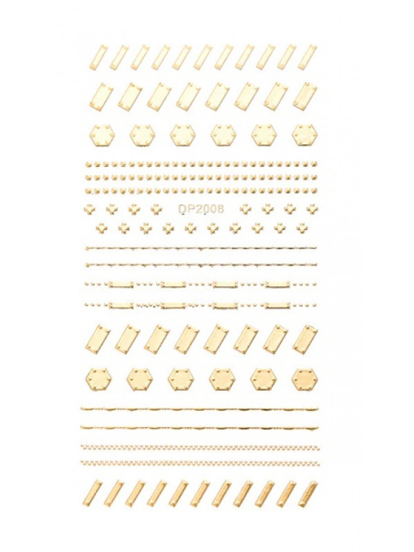 Gold flexible stickers №07