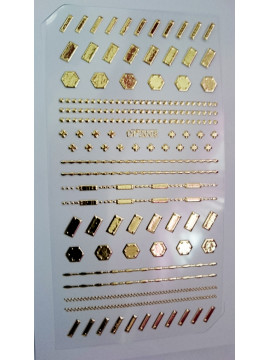 Gold flexible stickers №07