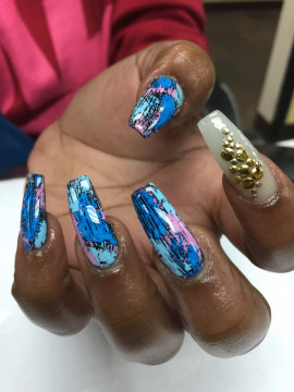 Blue Foils for "Crackled" Effect
