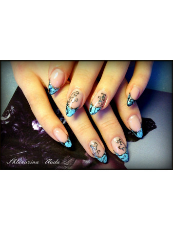 Blue Foils for "Crackled" Effect
