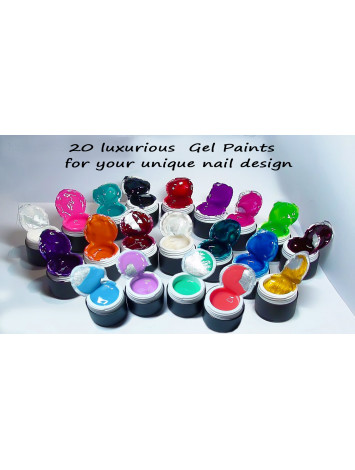 20 pcs Set of  Gel Paints 
