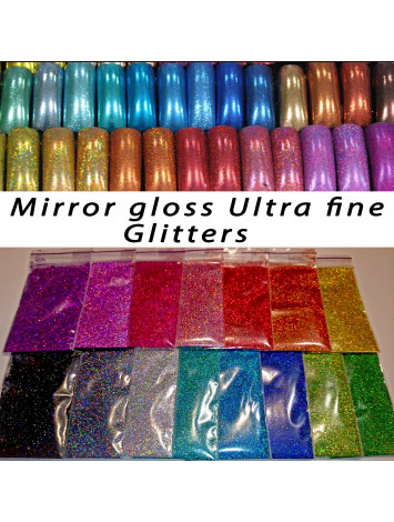 Set of Holographic Mirror Ultra Fine Glitters 