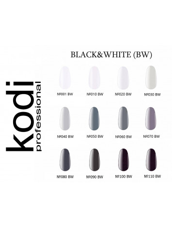Black&White Kodi Gel Polish,  8 ml 