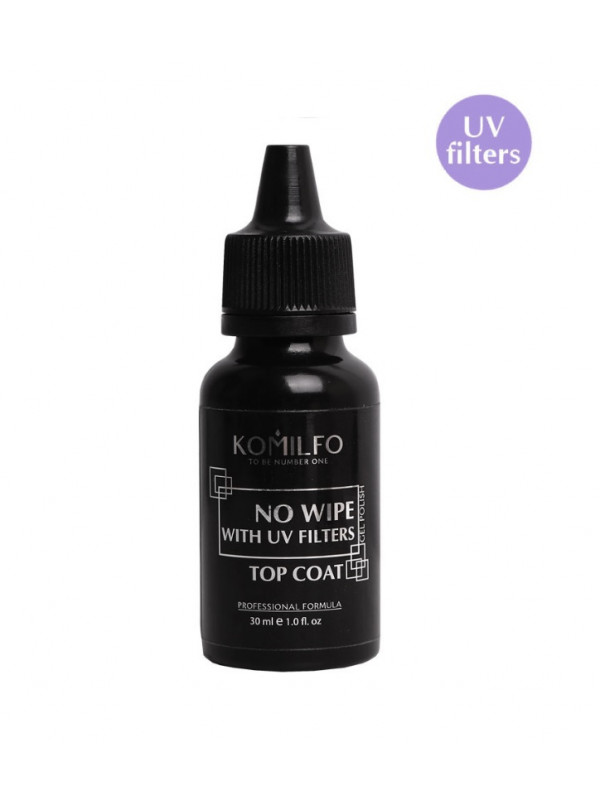 Komilfo Rubber Top Coat with UV filters , 30 ml