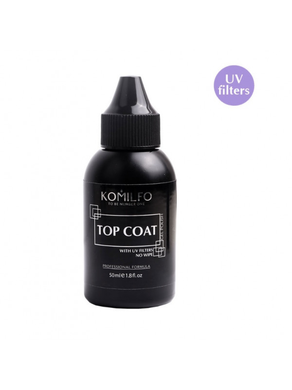 Komilfo Rubber Top Coat with UV filters , 50 ml