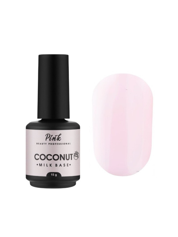 NailApex Coconut Milk Pink Base Coat , 15 ml/30 ml