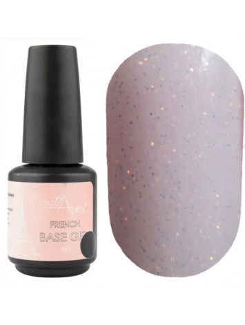 NailApex French Glitter Base Coat №10 ,  15 ml 