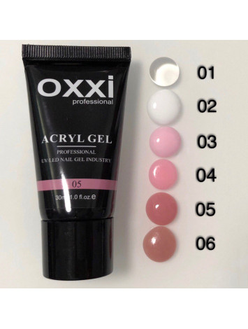 Oxxi Acryl Gel №02 White, 30 ml