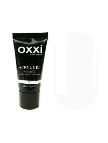 Oxxi Acryl Gel №02 White, 30 ml