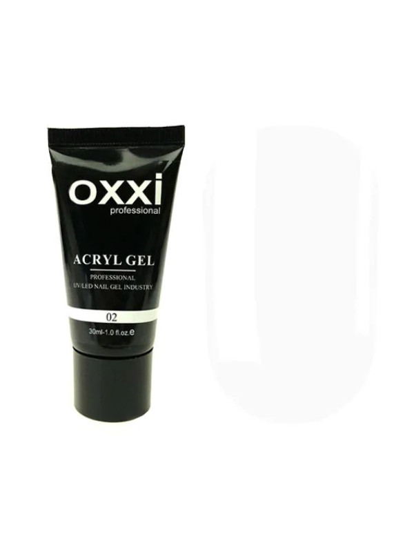 Oxxi Acryl Gel №02 White, 30 ml