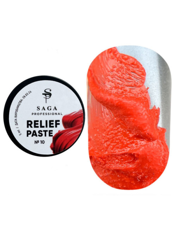 Saga 3D Relief Paste Gel  №10 , 5 ml 