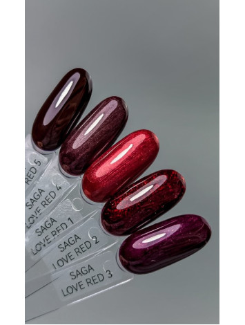 Saga Love Red Gel Polish 01, 10ml 