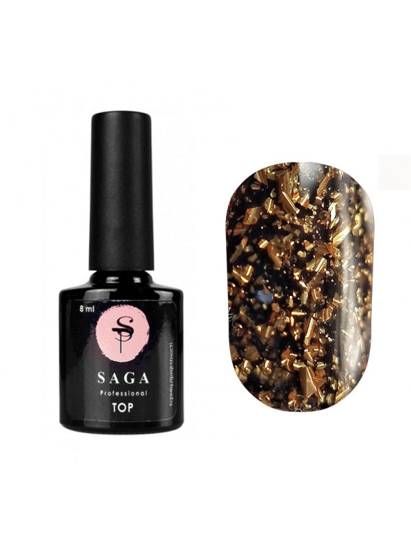 Saga Gold Leaf Top Coat , 8 ml