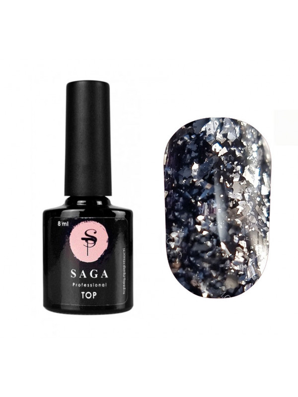 Saga Silver Leaf Top Coat , 8 ml